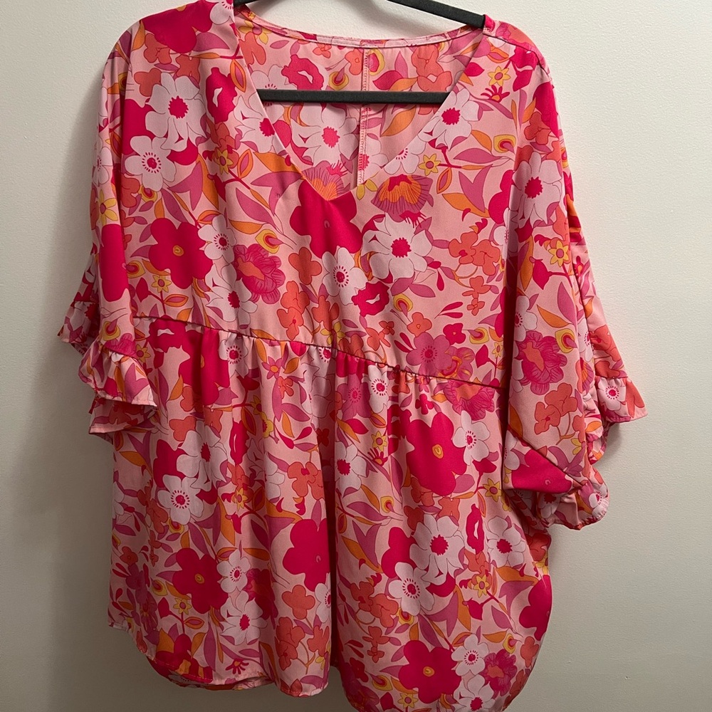 Floral Pink Women's Top